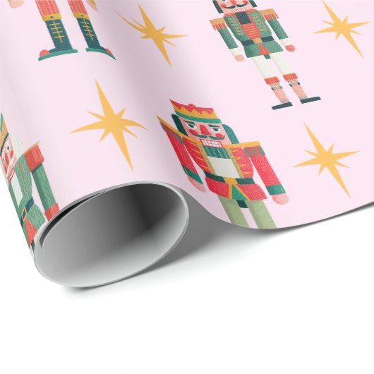 Retro Nutcracker Weihnachten Geschenkpapier (Rolleneckpunkt)