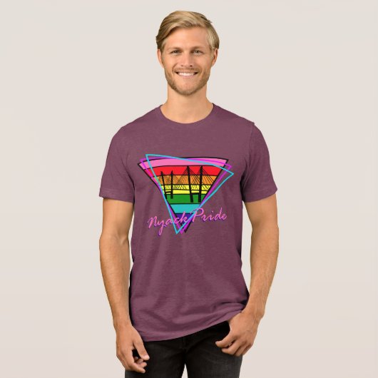 Retro Nyack Pride Tri-Blend Shirt (Vorderseite voll)