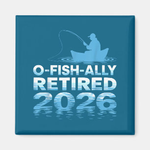Retro O-fisch-lich Rentner 2026 Fischer Angeln R Magnet