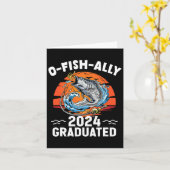 Retro O-fish-ally 2024 Abitur Senior Abschluss Karte (Gelbe Blume)