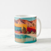 Retro-Oase – Palm Springs Kaffeetasse (VorderseiteRechts)