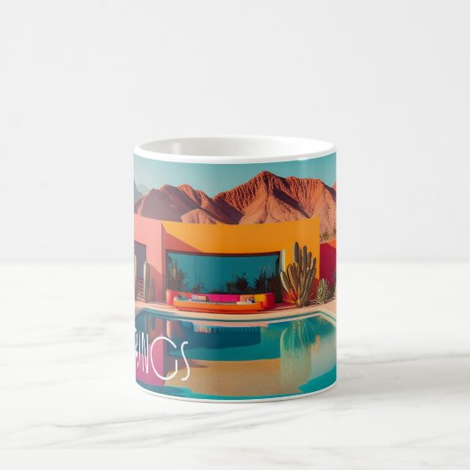 Retro Oasis – Palm Springs Coffee Mug Kaffeetasse (Mittel)