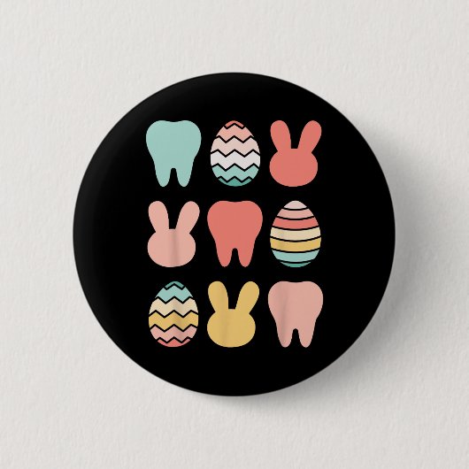Retro Oaster Dentist Zahnarzt Istant Mundhygiene Button (Vorderseite)