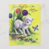 Retro Oaster Lamb Happy Oaster Postkarte (Vorderseite)