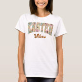 Retro Oaster Vibes Blume Varsity Typografie T-Shirt (Vorderseite)