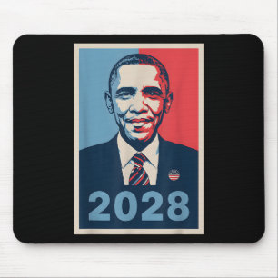 Retro Obama 2028 Lustig Politisch Patriotisch Wähl Mousepad