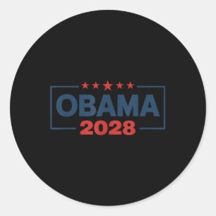 Retro Obama 2028 Lustig Politisch Patriotisch Wähl Runder Aufkleber