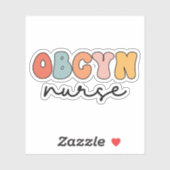 Retro OBGYN Nurse Aufkleber (Blatt)