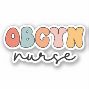 Retro OBGYN Nurse Aufkleber