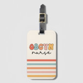 Retro OBGYN Nurse Gepäckanhänger (Vorderseite Vertikal)