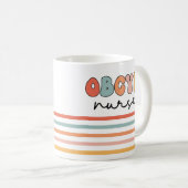 Retro OBGYN Nurse Kaffeetasse (VorderseiteRechts)
