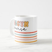 Retro OBGYN Nurse Kaffeetasse (Vorderseite Links)