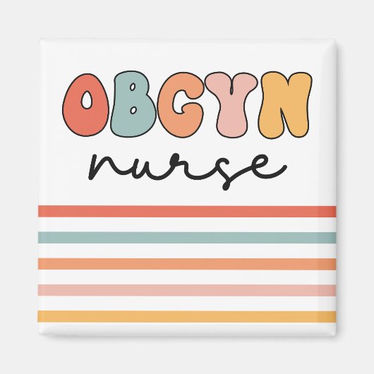 Retro OBGYN Nurse Magnet (Vorne)