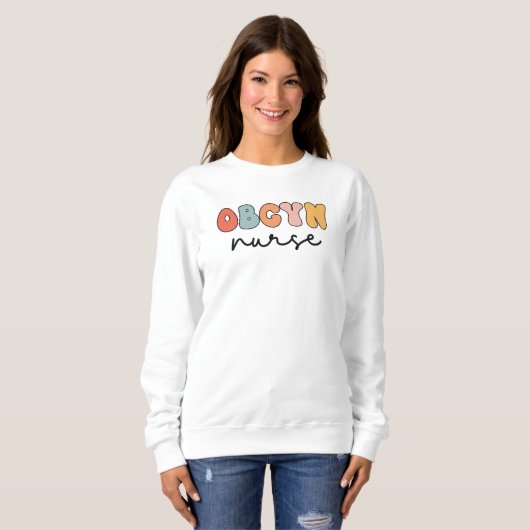 Retro OBGYN Nurse Sweatshirt (Vorne ganz)