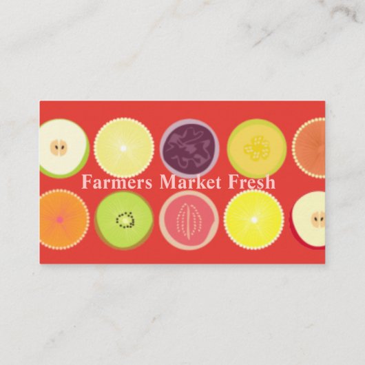 Retro Obstkarte, Himbeerhintergrund Visitenkarte (Rückseite)