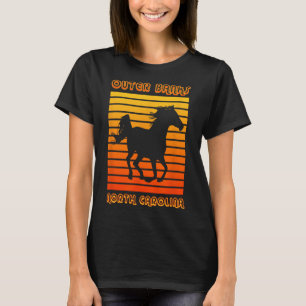 Retro Obx Nc Corolla Beach Urlaub Außenbänke Wi T-Shirt