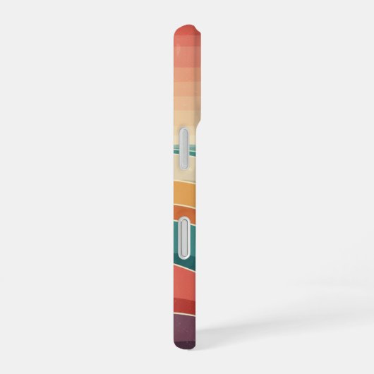 Retro Ocean Layers iPhone 16 Hülle (Rechte Seite)