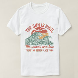 Retro Ocean Waves Sunset Graphic T-Shirt
