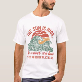 Retro Ocean Waves Sunset Graphic T-Shirt