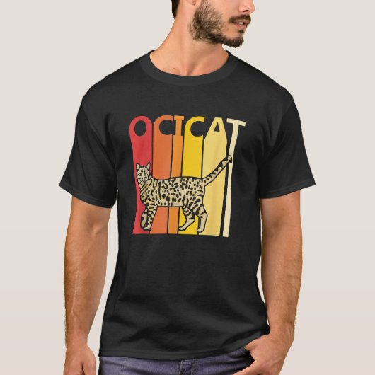 Retro Ocicat Cat Breed Owner Geschenk T-Shirt (Vorderseite)