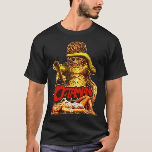 Retro Octaman Cult Classic Horror Monster Fan Art T-Shirt (Vorderseite)