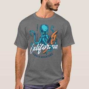 Retro Octopus Surfer T-Shirt
