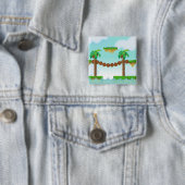 Retro oder klassisches Jump 'n' Run-Spiel Button (Beispiel)