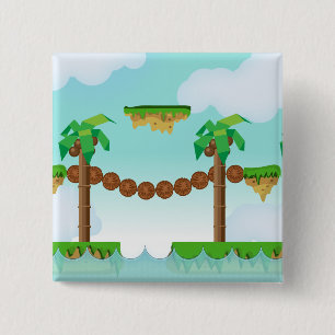 Retro oder klassisches Jump 'n' Run-Spiel Button