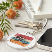 Retro Off Road Motorrad Motocross Enduro Schlüsselanhänger (Vorderseite rechts)