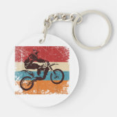 Retro Off Road Motorrad Motocross Enduro Schlüsselanhänger (Rückseite)