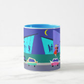 Retro offenes Haus-Party-Tasse Tasse (Zentrum)