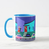 Retro offenes Haus-Party-Tasse Tasse (Links)