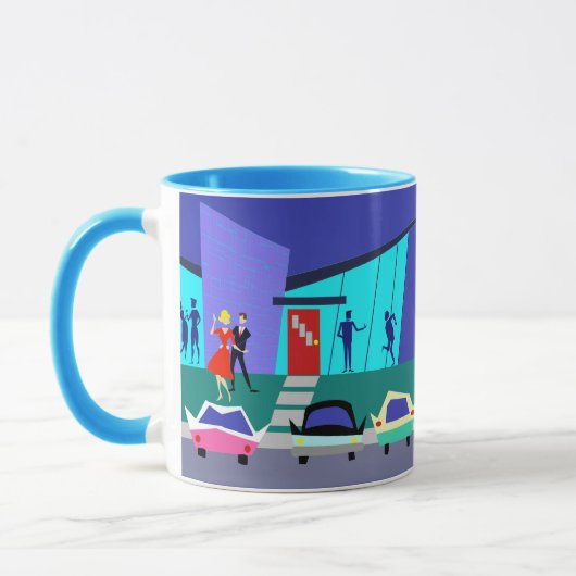 Retro offenes Haus-Party-Tasse Tasse (Links)