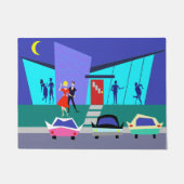Retro offenes Haus-Party-Tür-Matte Fußmatte (Vorderseite)