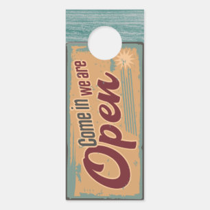 Retro offenes oder Fernzeichen Türanhänger