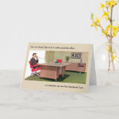 Retro Office - The Wahnsinn Boss Karte (Gelbe Blume)