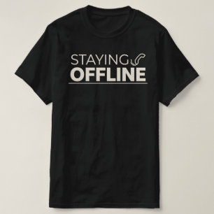 Retro OFFLINE BLEIBEN  Mit Vintage-Telefone-Icon T-Shirt