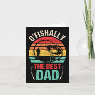 Retro Ofishalal Der beste Vater Fischen Vater Fisc Karte
