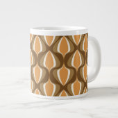 Retro Ogee Brown Jumbo-Tasse (Vorderseite Rechts)
