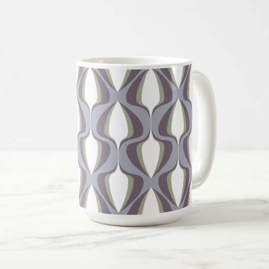 Retro Ogee Grey Kaffeetasse (VorderseiteRechts)