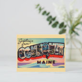 Retro Ogunquit ME Grußkarte Postkarte (Stehend Vorderseite)