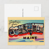 Retro Ogunquit ME Grußpostkarte Postkarte (Vorne/Hinten)