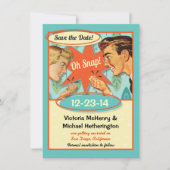 Retro Oh Snap Save the Date Einladung (Vorderseite)