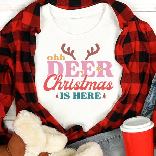 Retro Ohh Deer Weihnachten ist da Tri-Blend Shirt