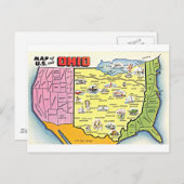 Retro Ohio Postkarte (Vorne/Hinten)