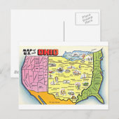 Retro-Ohio-Postkarte Postkarte (Vorne/Hinten)