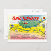 Retro Ohio Turnpike Postkarte (Vorne/Hinten)