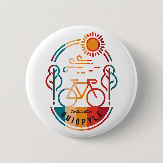 Retro Ohiopyle Bike Trail Button (Vorderseite)
