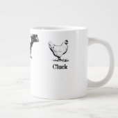 Retro Oink Moo Cluck Pig Kuh Hühnchen Jumbo-Tasse (Rechts)
