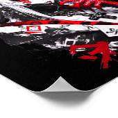 Retro Okami Girl Basic Japan Style Fox Cute Cool M Poster (Ecke)